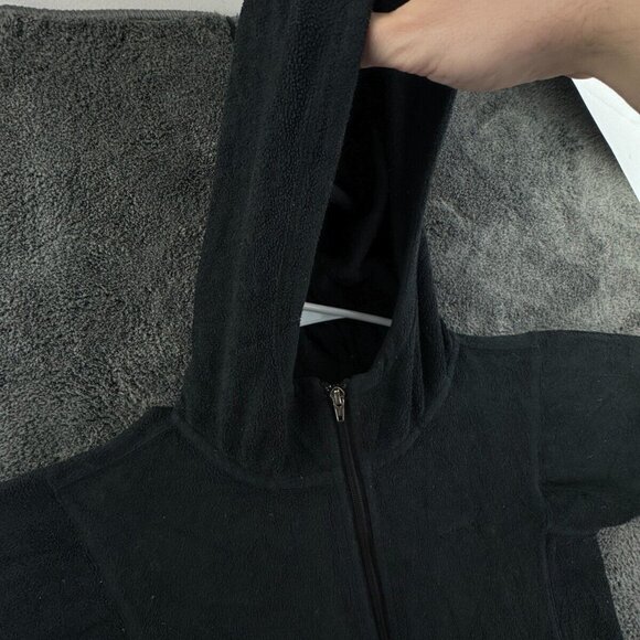 Patagonia Adult Women Jacket Small Black Hooded Full Zip Fleece W/ Pockets - Picture 12 of 13